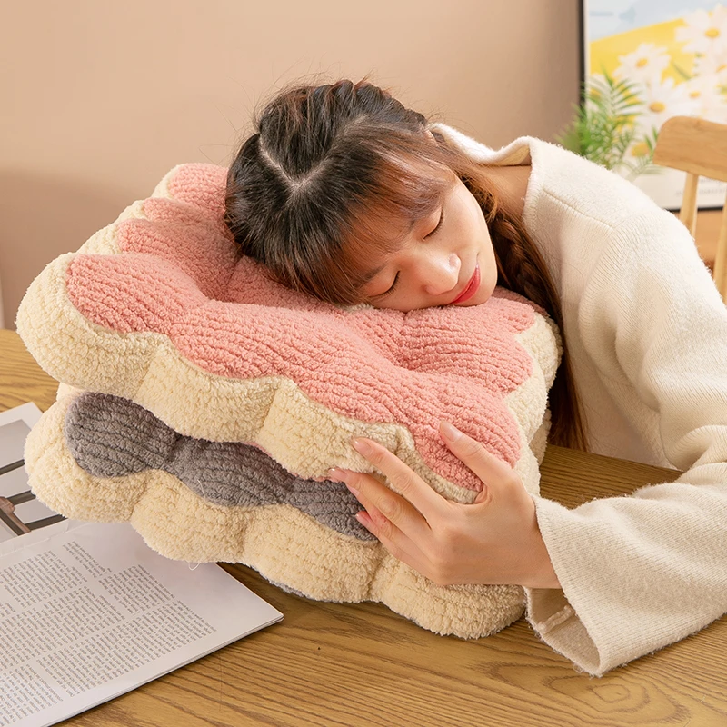 卓茜美坐垫办公室久坐凳子学生教室座垫方靠垫加厚毛绒屁垫靠背