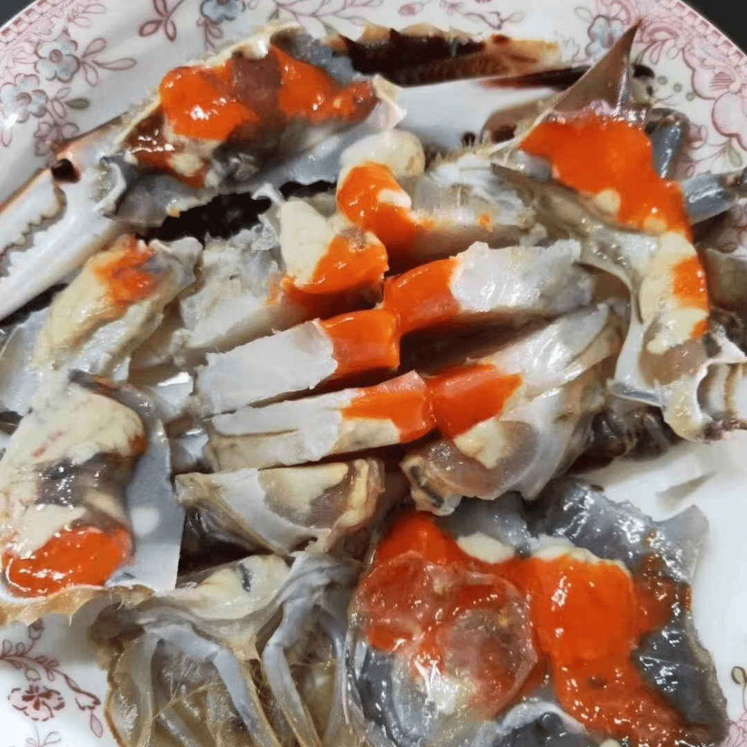 顺丰包邮 红膏呛蟹 飞机蟹 3-4两规格到手三只