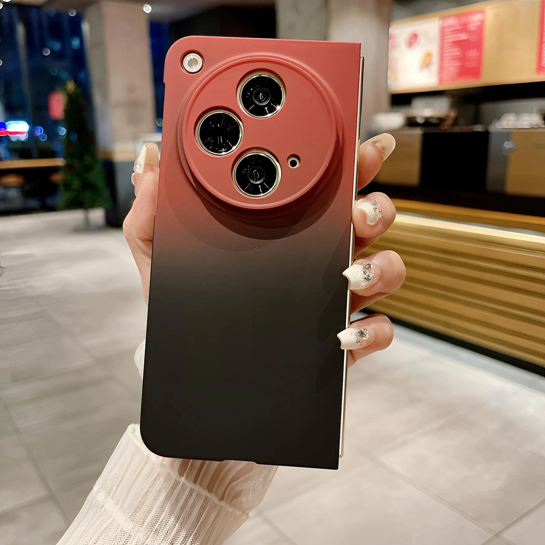 磨砂肤感渐变OPPOFINDN3手机壳折叠oppofindn3保护壳简约创意个性