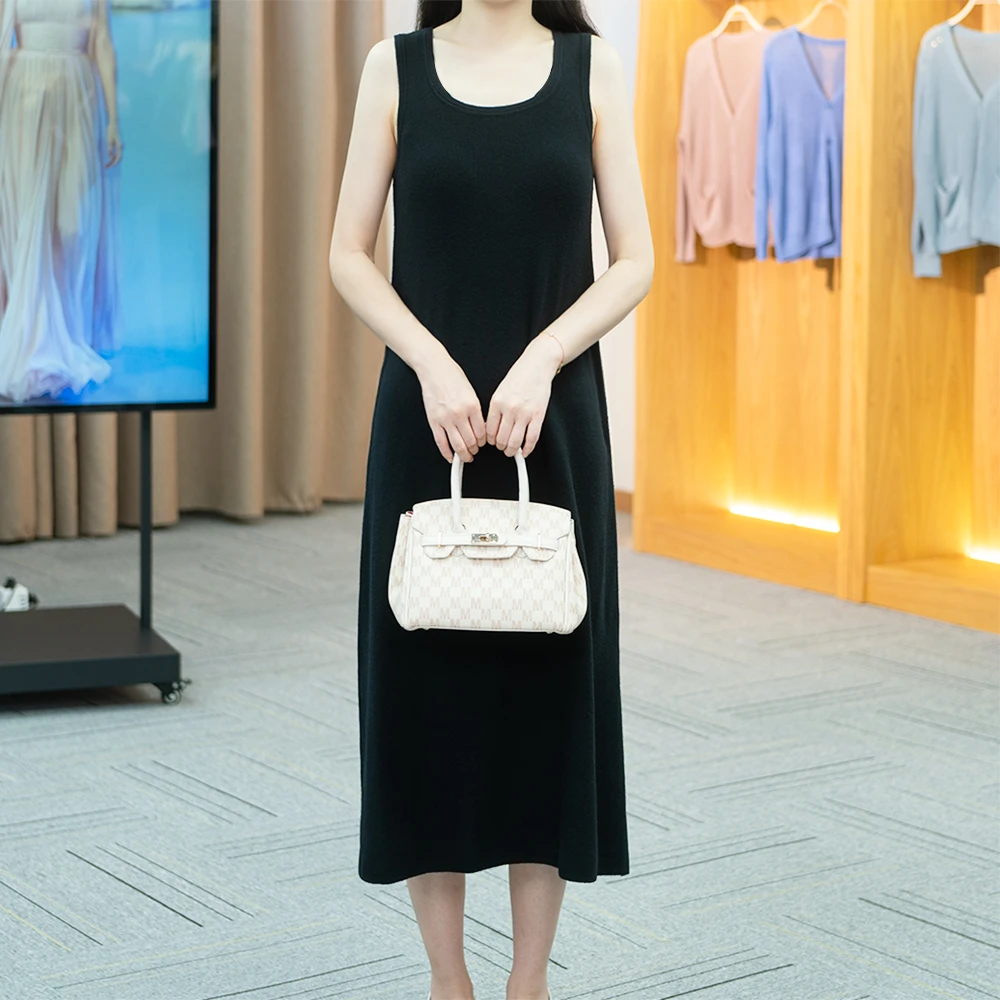 2025春季打底显瘦亲肤气质纯色背心裙2407-103