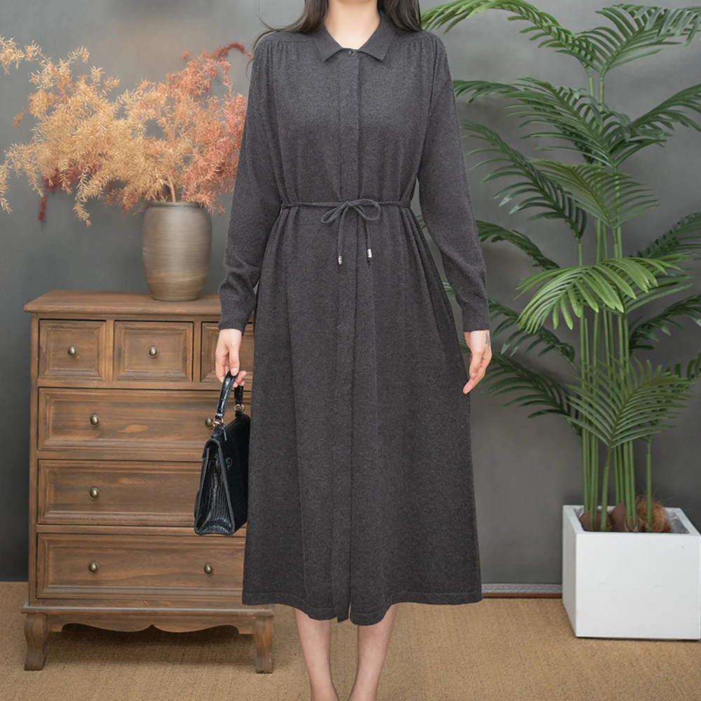2025春季女时尚休闲百搭气质洋气显瘦毛衣裙连衣裙2407-194