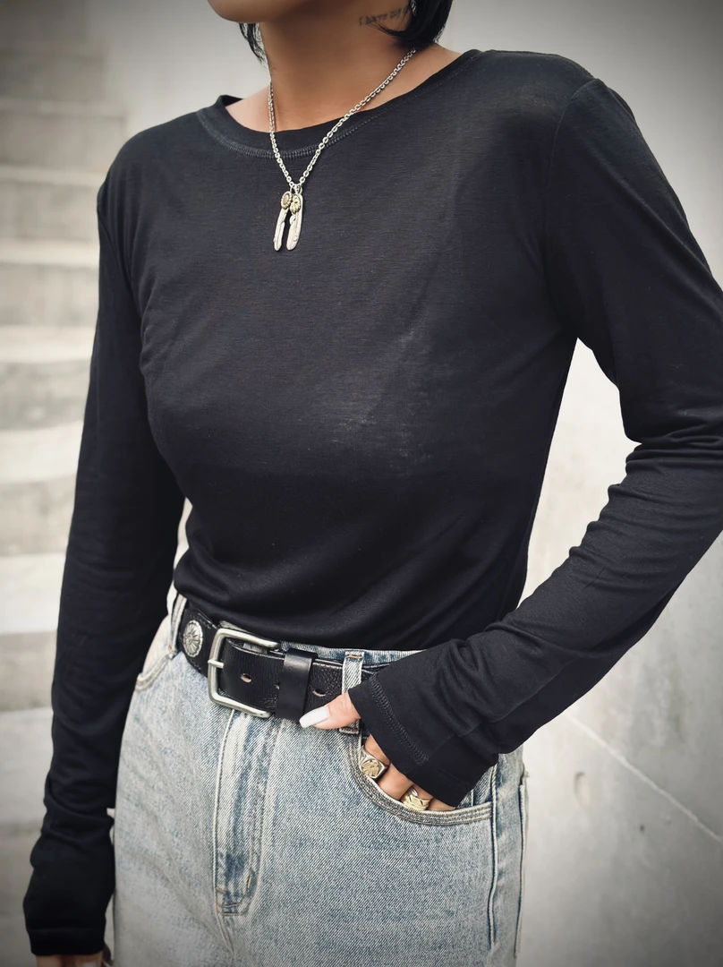 【Black Tiger】4色薄款简约慵懒T恤