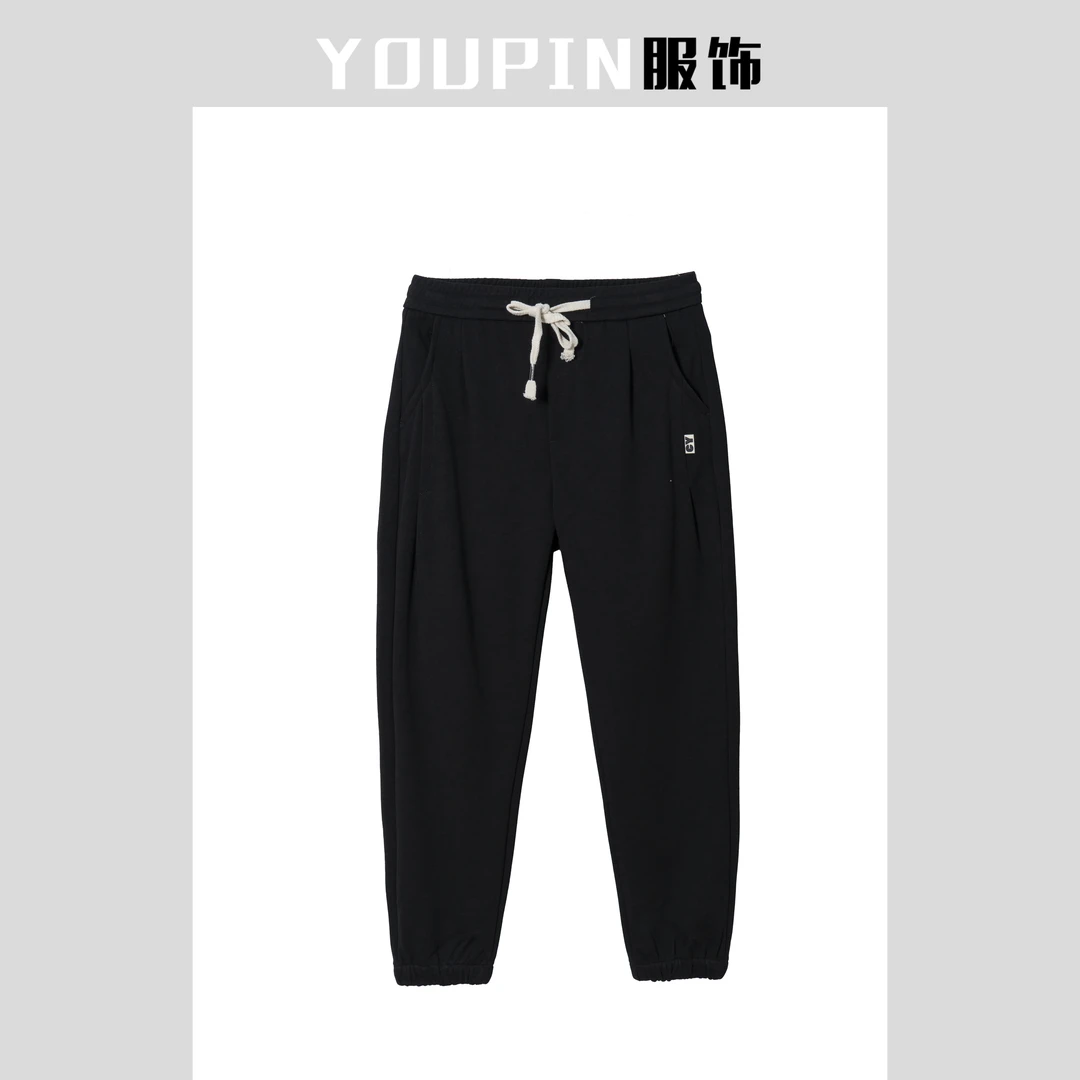 简约宽松潮流舒适时尚休闲百搭抽绳秋季长裤YY901