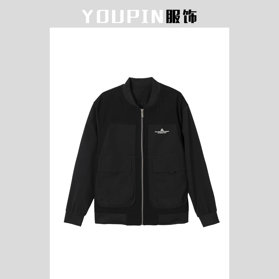 男士秋冬时尚休闲宽松潮流外套YY3016