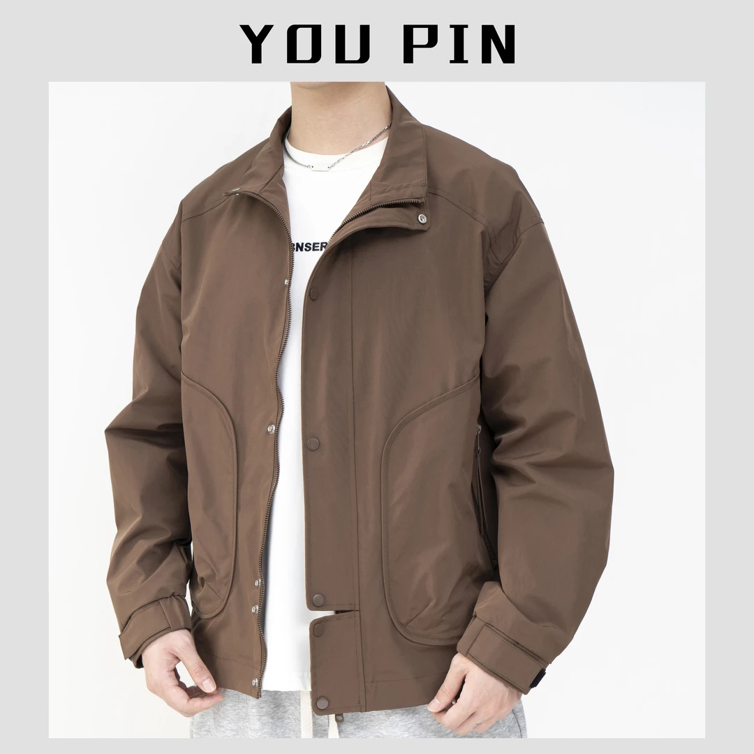 男装秋款新款潮流休闲时尚宽松秋季潮流夹克外套YY61031