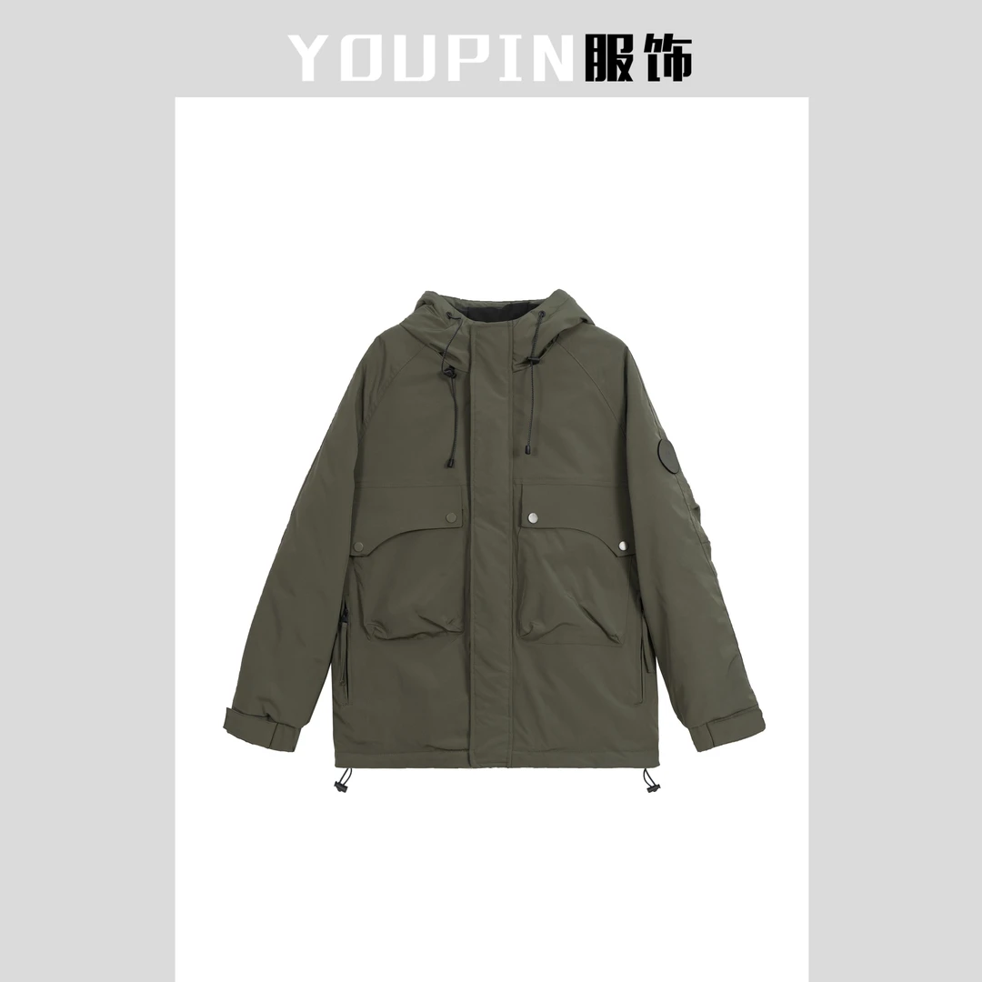 男士冬季保暖羽绒服连帽运动户外休闲百搭宽松YY193