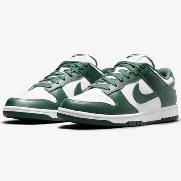 耐克男鞋Nike Dunk Low 白绿 复古低帮休闲运动滑板鞋 DD1391-101