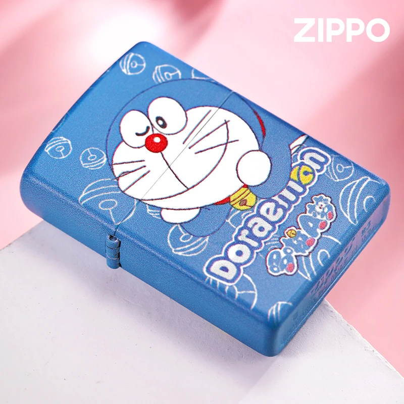 ZIPPO打火机DIY彩印蓝色机器猫可爱动漫简约个性原装男士DY8902CY