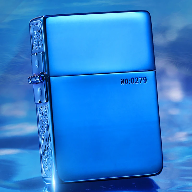 ZIPPO/之宝打火机1935.25镀蓝钛金钛黑钛侧雕唐草送礼DYJ1H1X1