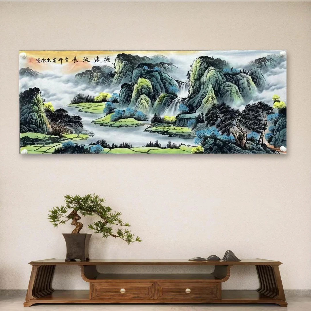 于光领-1-1-手绘国画-源远流长-小六-宣纸-客厅办公室挂画