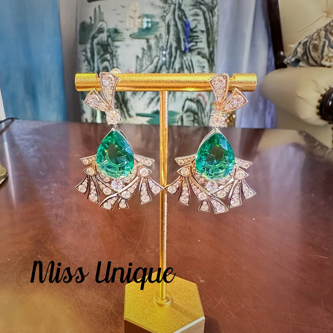 S6113哥伦比亚蓝色水滴耳环