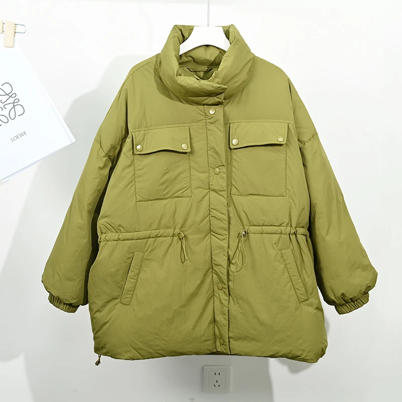 大锦家欧货821新款时尚百搭拼色休闲宽松加绒加厚简约保暖派克服