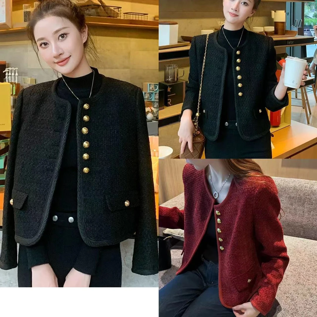 玲家服饰23969款号羽绒小香风外套