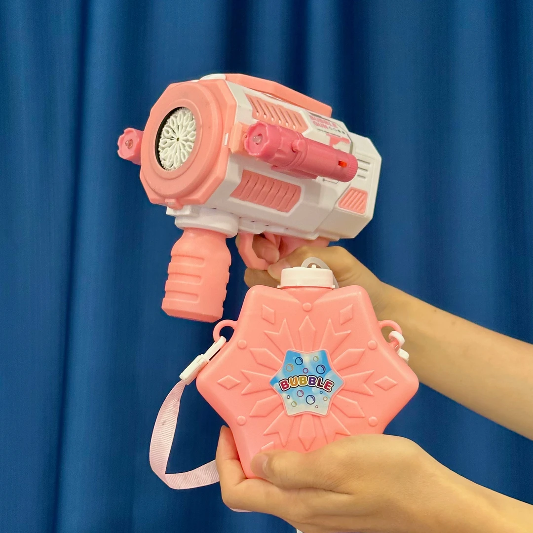 【灯光音乐】12孔全自动泡泡机 电动泡泡枪男女儿童玩具生日礼物