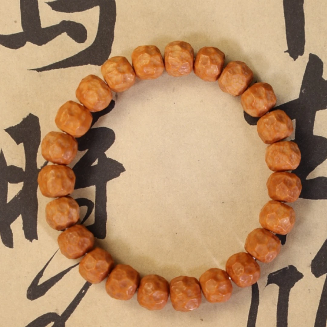 清莲斋文化猴头核桃无相单圈绕指柔盘串文玩木作手串