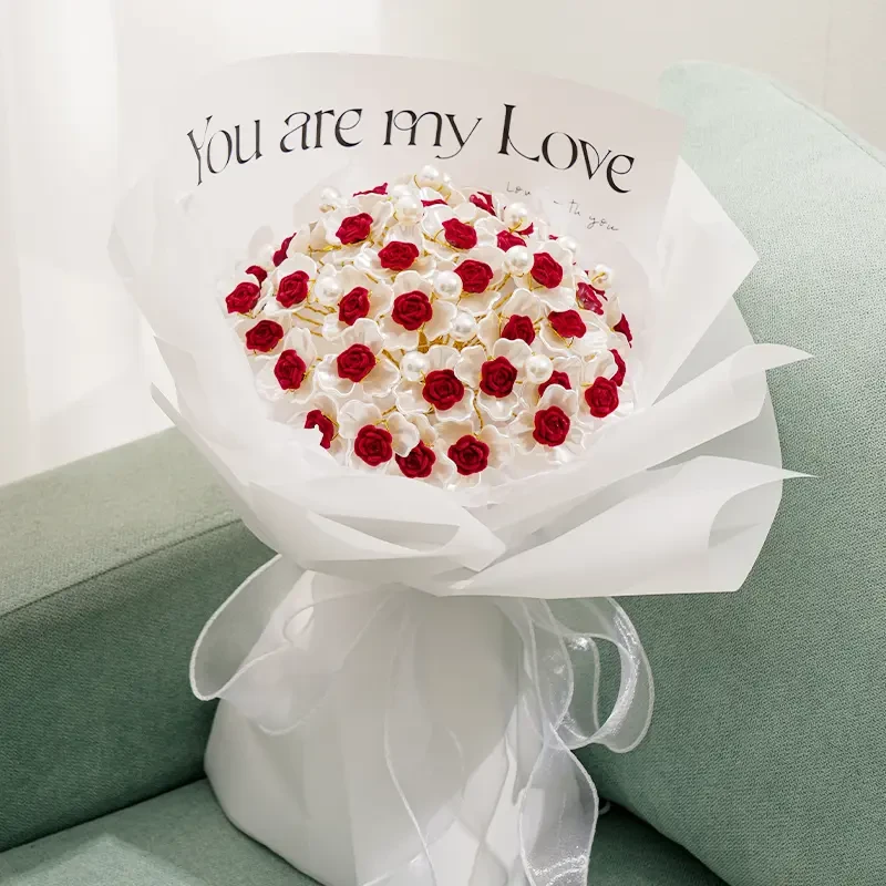 【甜星】玫瑰手工自制diy花束手捧花材料包闺蜜女友创意情人节礼