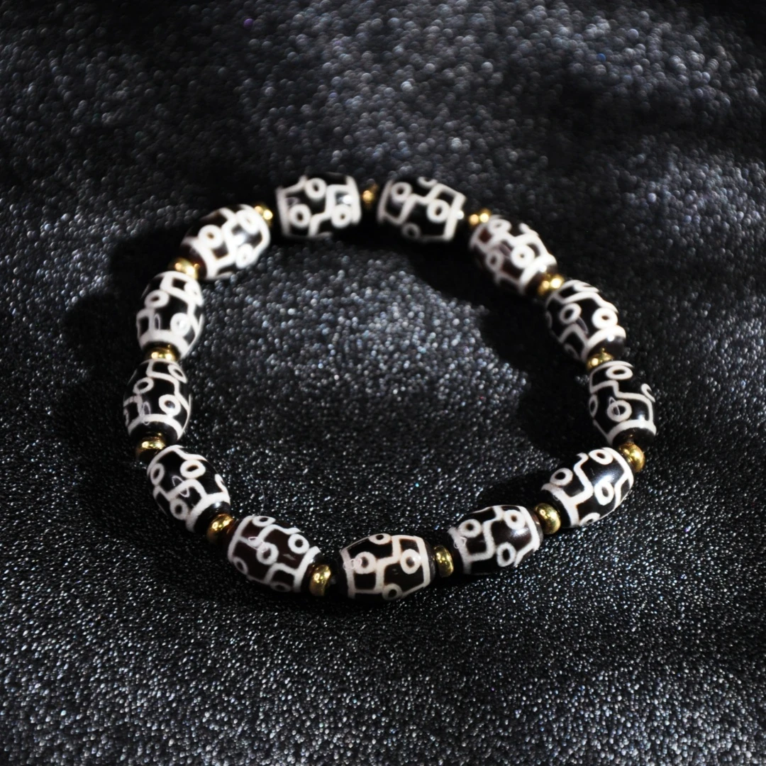 非金属布艺手链 【千万福】九眼阵阵民族风设计款单圈手串-A