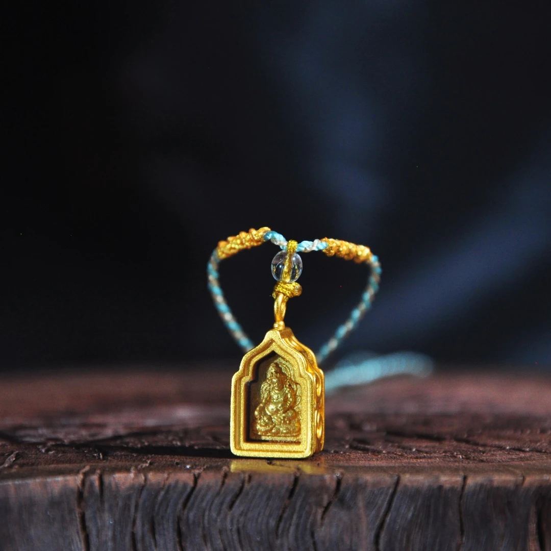 非金属布艺吊坠 【千万福】黄CC擦擦设计编织民族风吊坠-A1380093