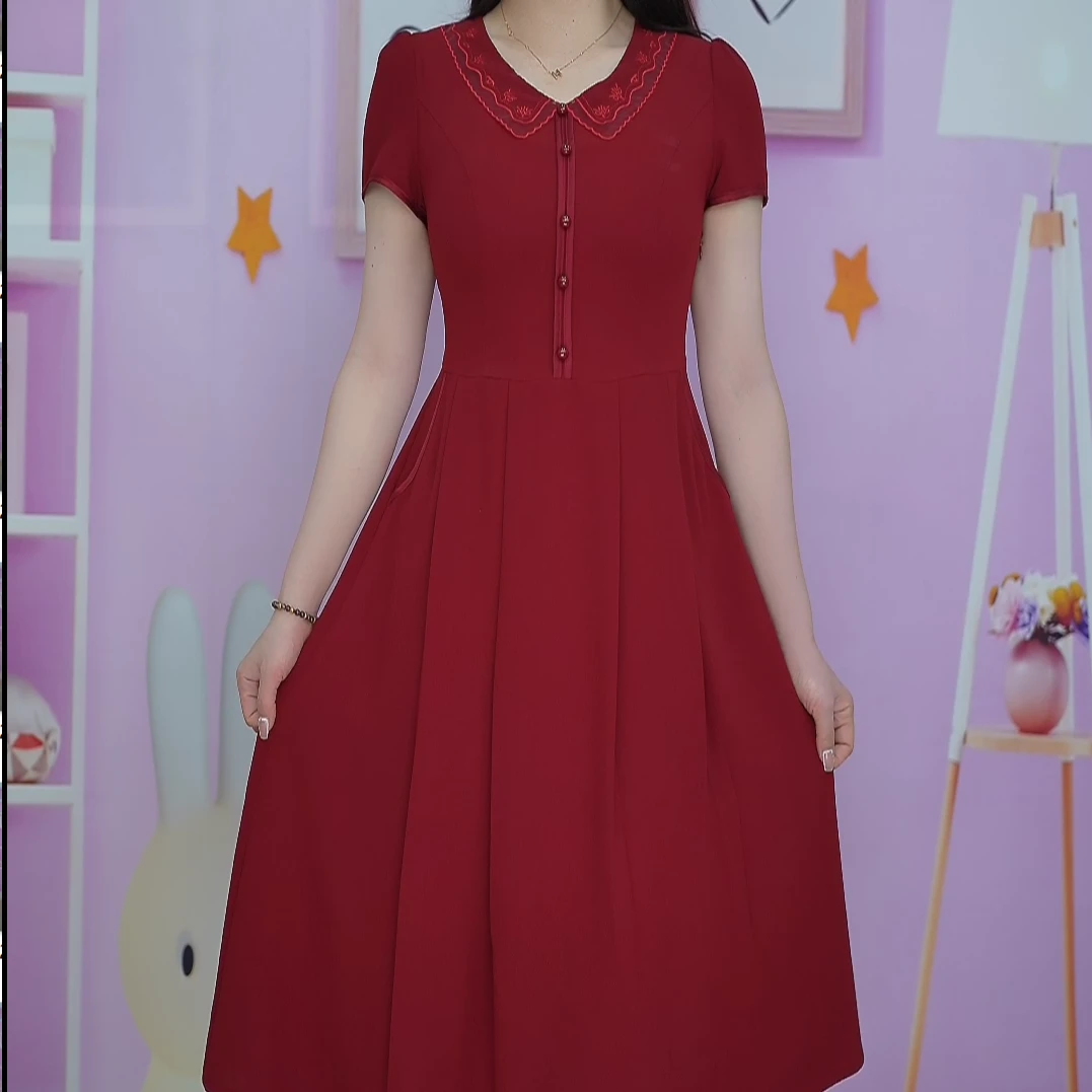 2025春夏减龄洋气显瘦时尚气质优雅修身连衣裙M-4XL(85-155)