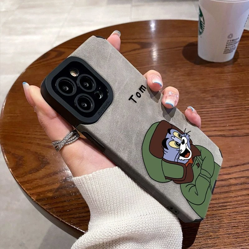 网红猫和老鼠适用iPhone15promax手机壳141312XR情侣11XS个性新款