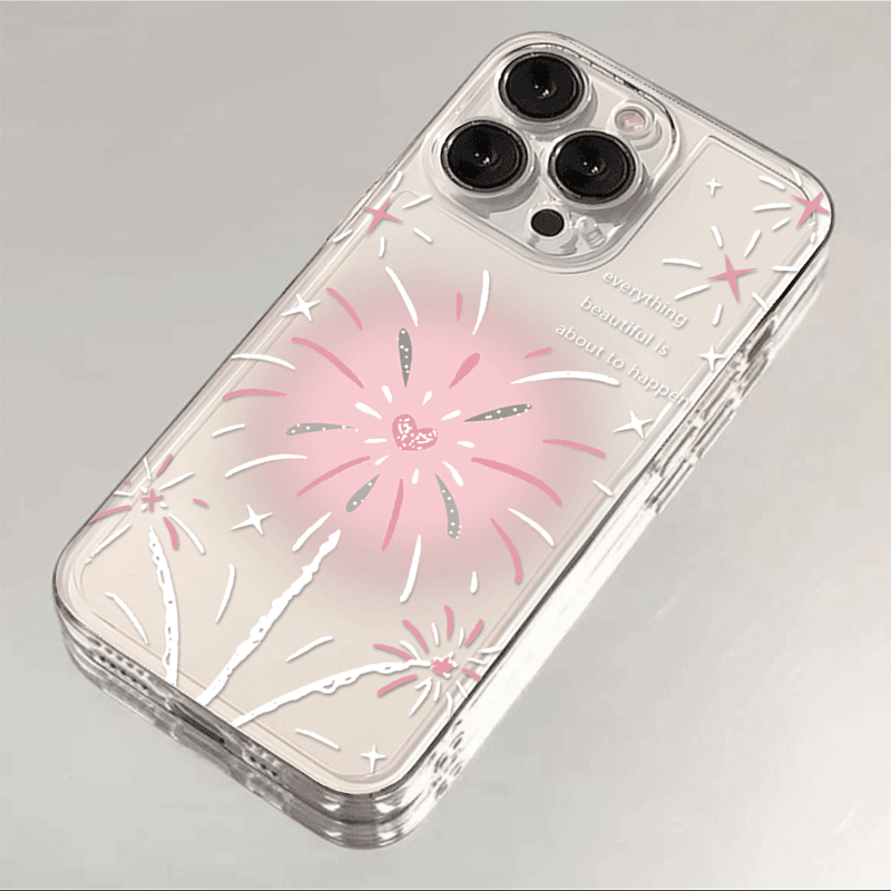 粉晕烟花圣诞树iphone15苹果手机壳14promax硅胶13pro透明12高级