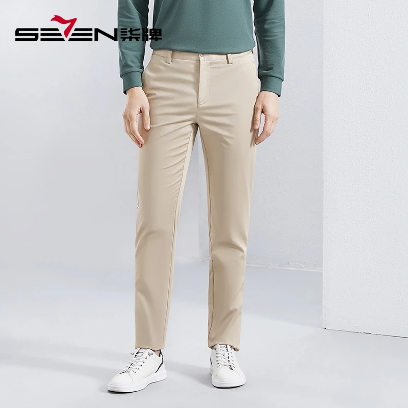 【总裁3代液氨棉】柒牌夏季新款休闲裤男士薄款舒适百搭宽松直筒裤