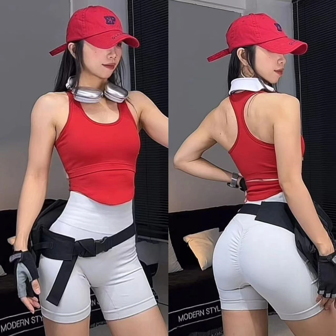 【大严家】运动健身美背聚拢跑步高弹速干瑜伽服时尚辣妹显瘦多巴胺