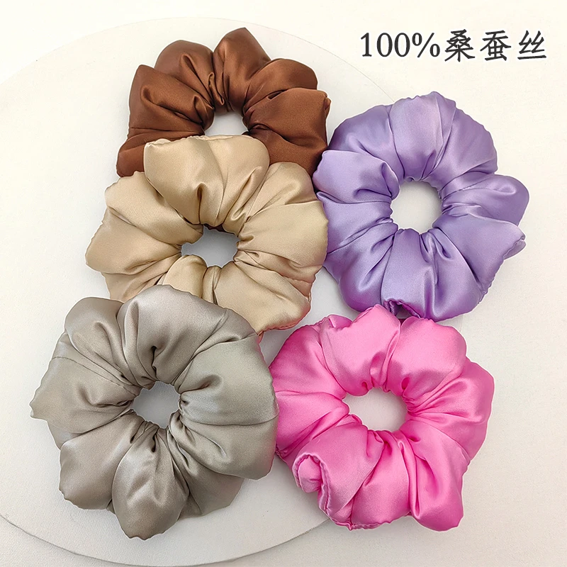 100%真丝枕头发圈超大号3层设计睡眠大肠发圈云朵气质简约风百搭