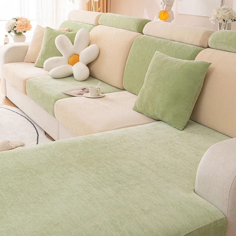 雪尼尔弹力沙发套罩全包万能套防滑防猫抓沙发垫四季通用型坐垫子