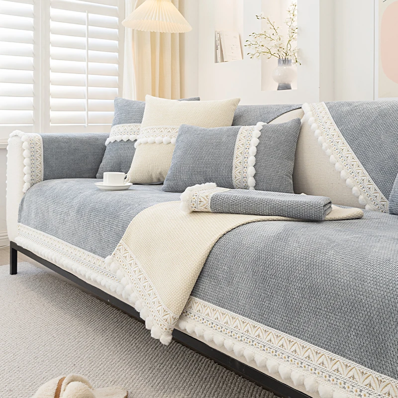 沙发垫2024新款四季通用纯色简约风皮沙发防滑防猫抓沙发套罩盖巾