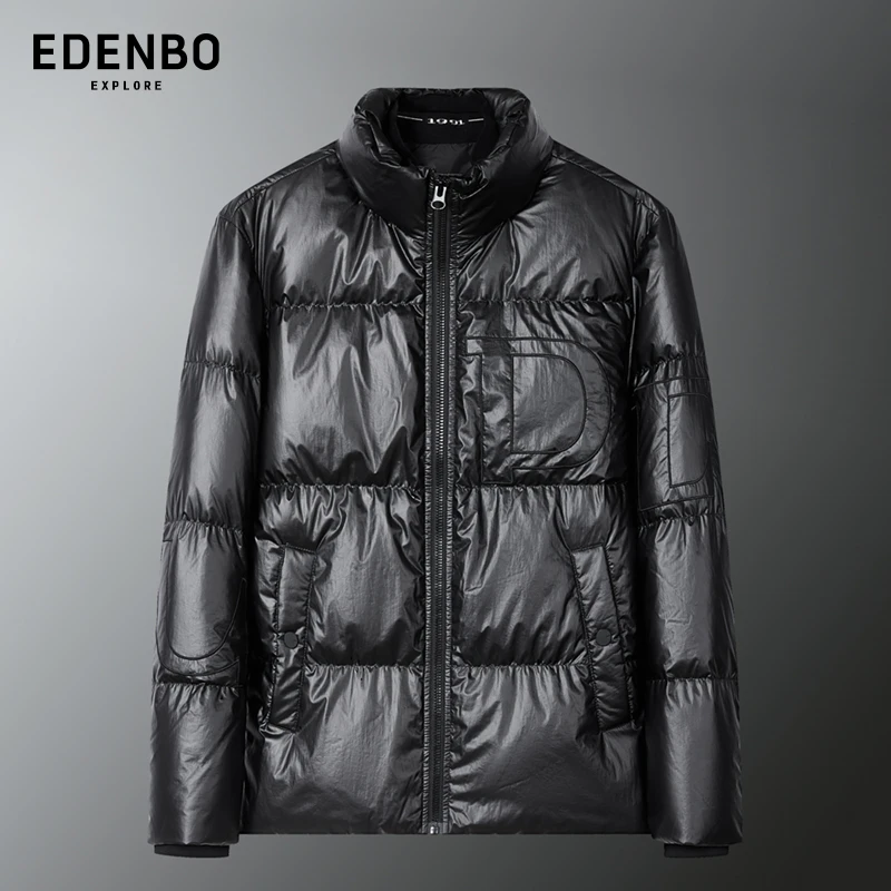 【商场同款】爱登堡男士羽绒服冬季加厚休闲正品保暖白鸭绒立领外套