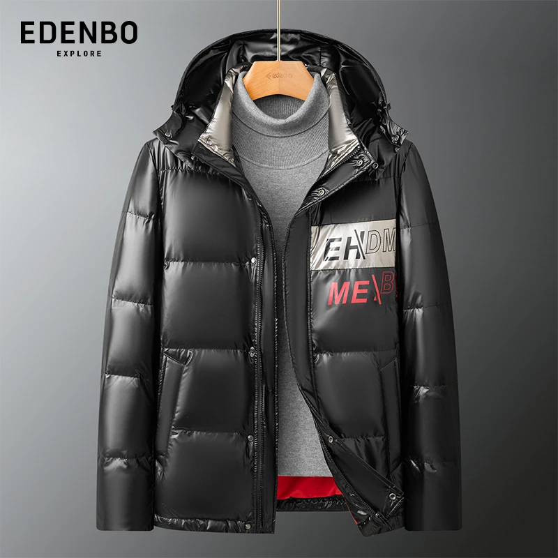 【商场同款】爱登堡男士羽绒服24冬季新款时尚白鸭绒可拆卸帽外套潮