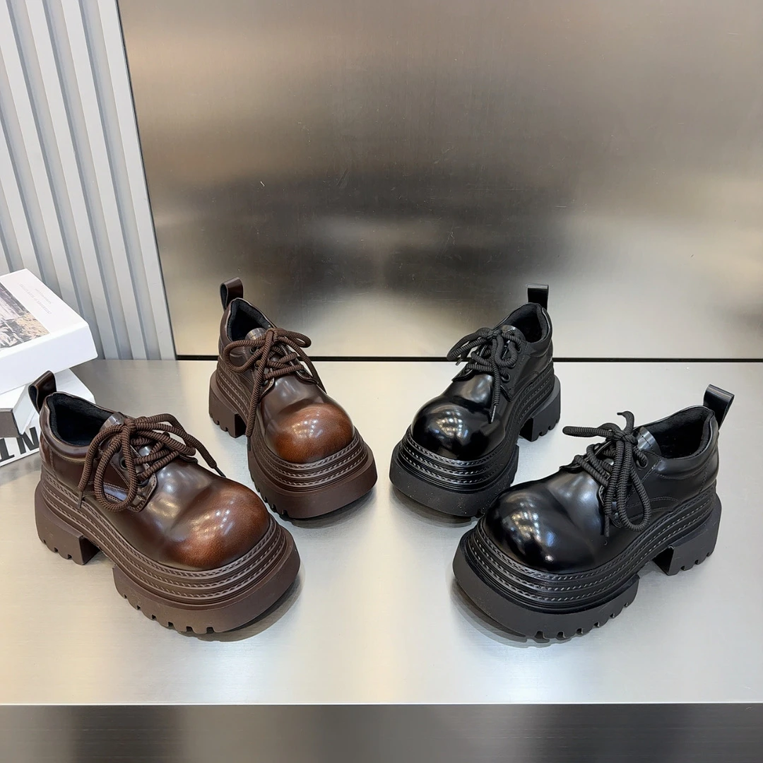 2024冬季爆款超火热门百搭加棉舒适防滑英伦风欧货显脚小乐福鞋女