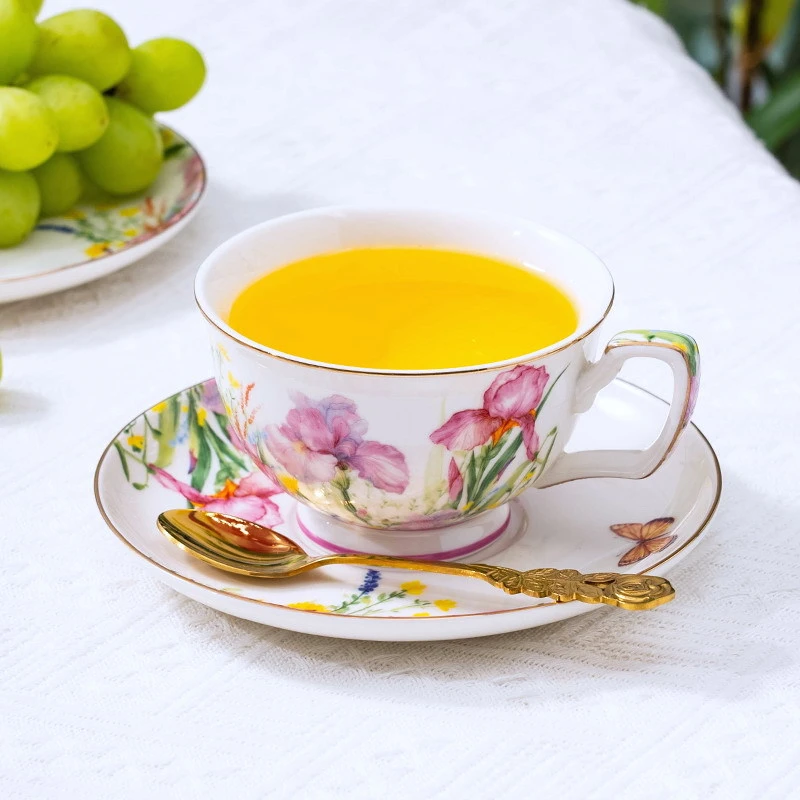 高档欧式田园咖啡杯碟茶杯陶瓷水杯子送礼女士专用杯家用小众精致