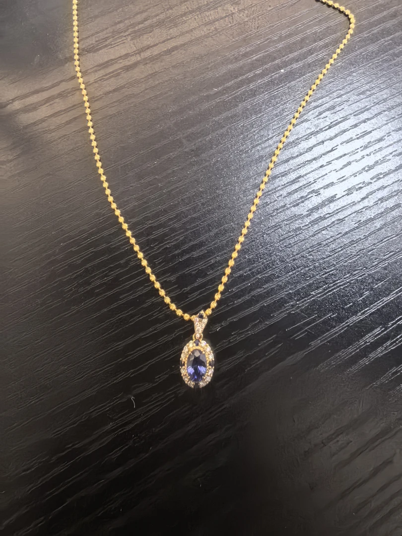 唯美设计款蓝宝石项链