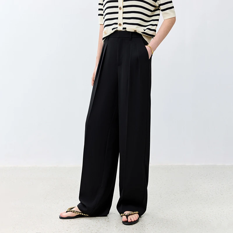 【一秒入夏】LILY夏季新款时尚休闲宽松显瘦通勤西装裤124249C5953