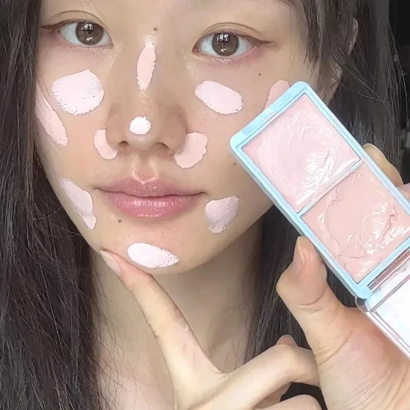 嘭门永存！云朵嘭嘭双拼提亮膏拯救面中凹陷粉色高光学生平价遮瑕