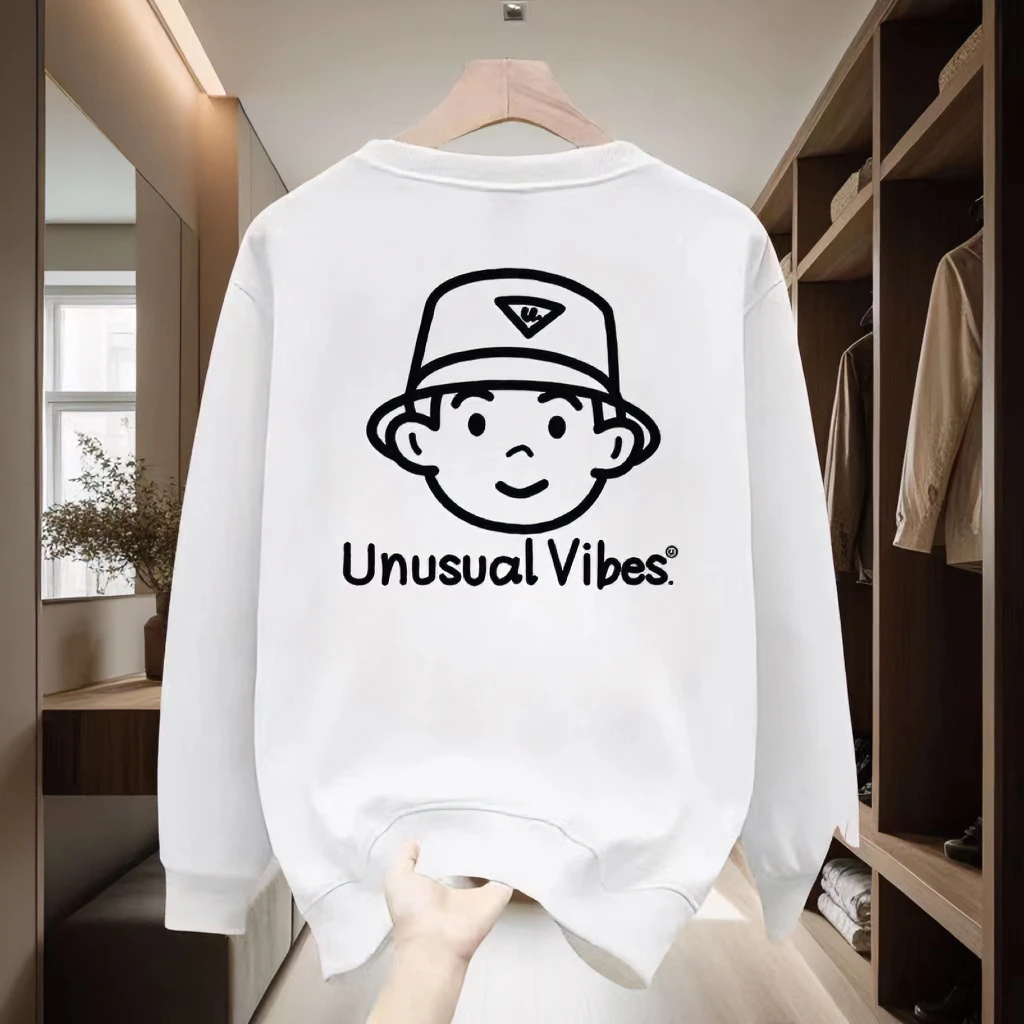 秋冬季新款卫衣潮牌圆领高端设计感加绒保暖情侣款休闲简约卫衣