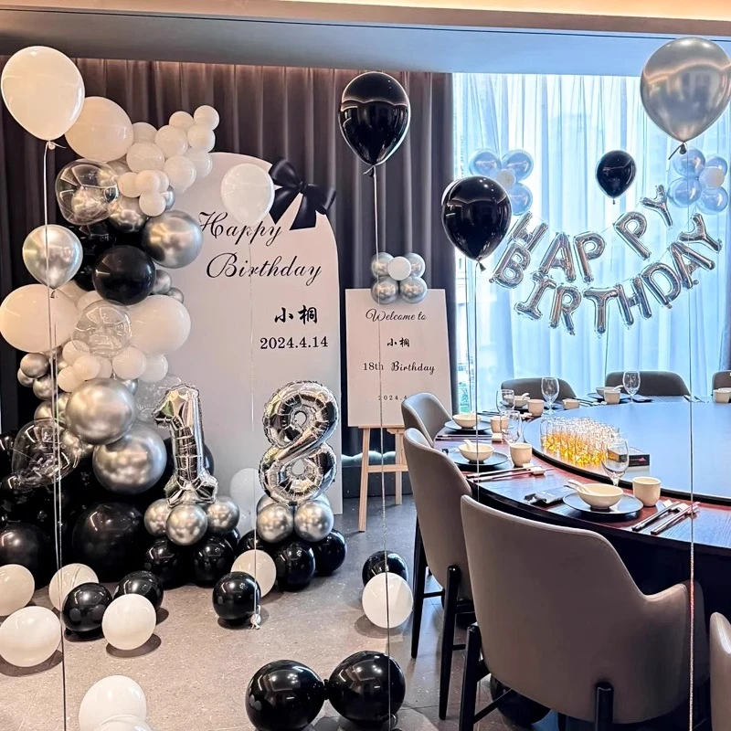 公主男神成人礼生日场景布置装饰女神30岁28岁派对背景墙kt板气球