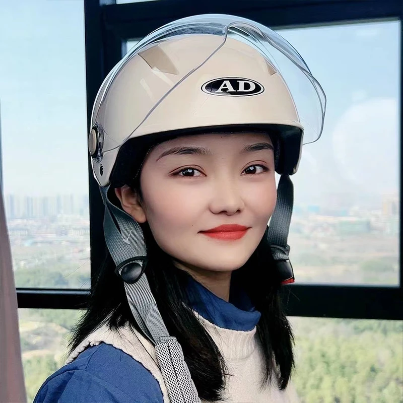 3C认证电动车摩托车头盔哈雷头盔新款夏季头盔2023夏男女通用安全