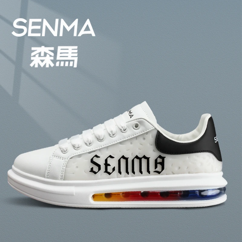 SENMA/森马气垫5公分厚底男鞋时尚百搭小白鞋情侣潮流板鞋潮鞋
