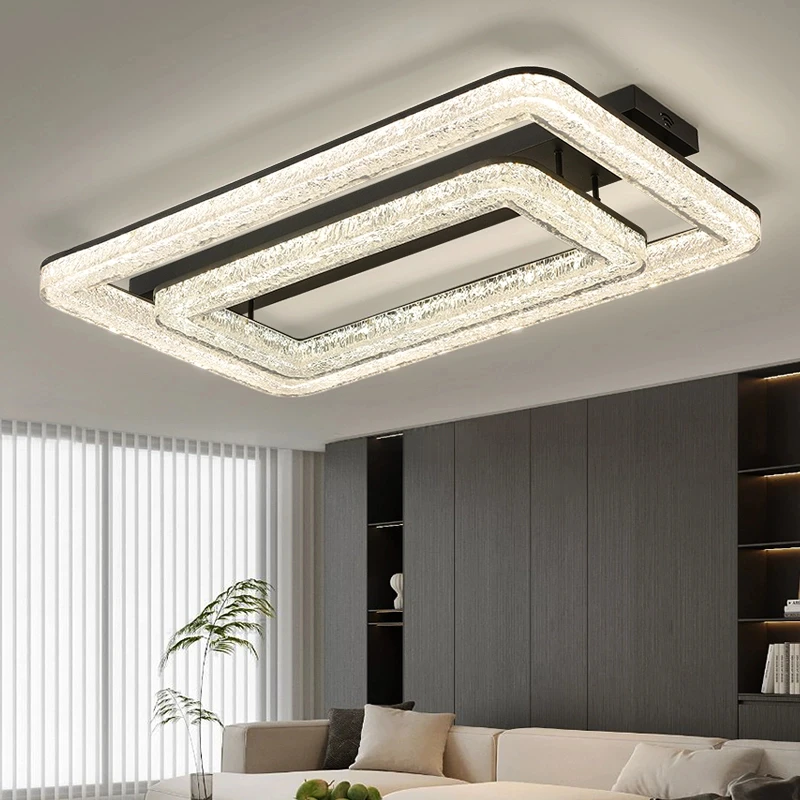 现代简约客厅吸顶灯意式轻奢创意长方形灯具套餐