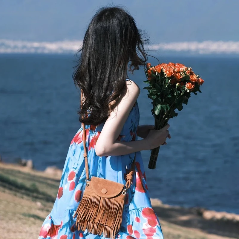 JRB700海边度假风连衣裙子多巴胺穿搭碎花小清新甜美新款夏季女装