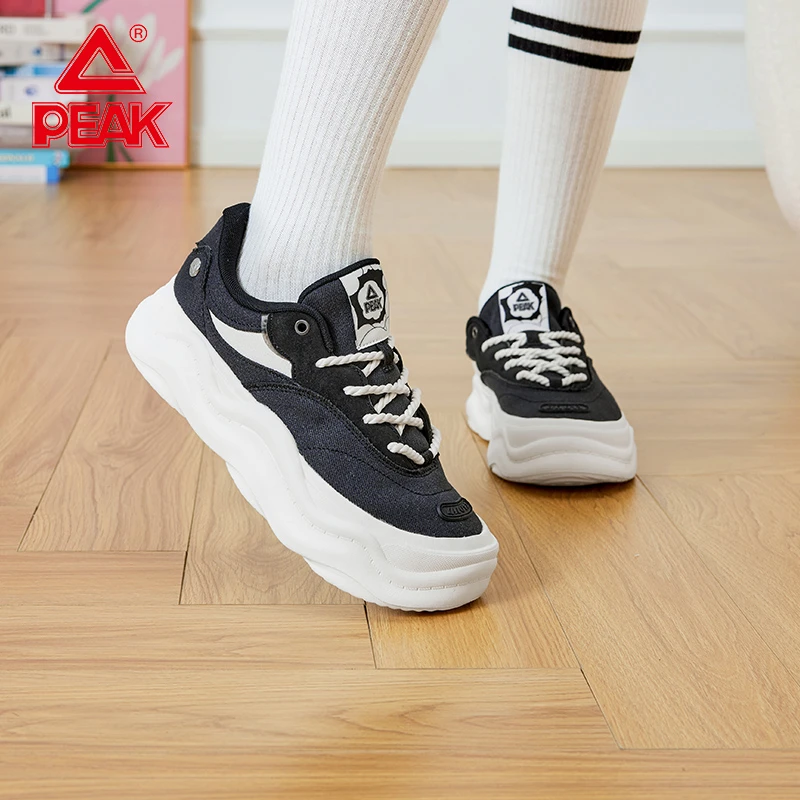 匹克云朵鞋态极女春季新款女鞋透气低帮休闲运动鞋子潮流厚底ins