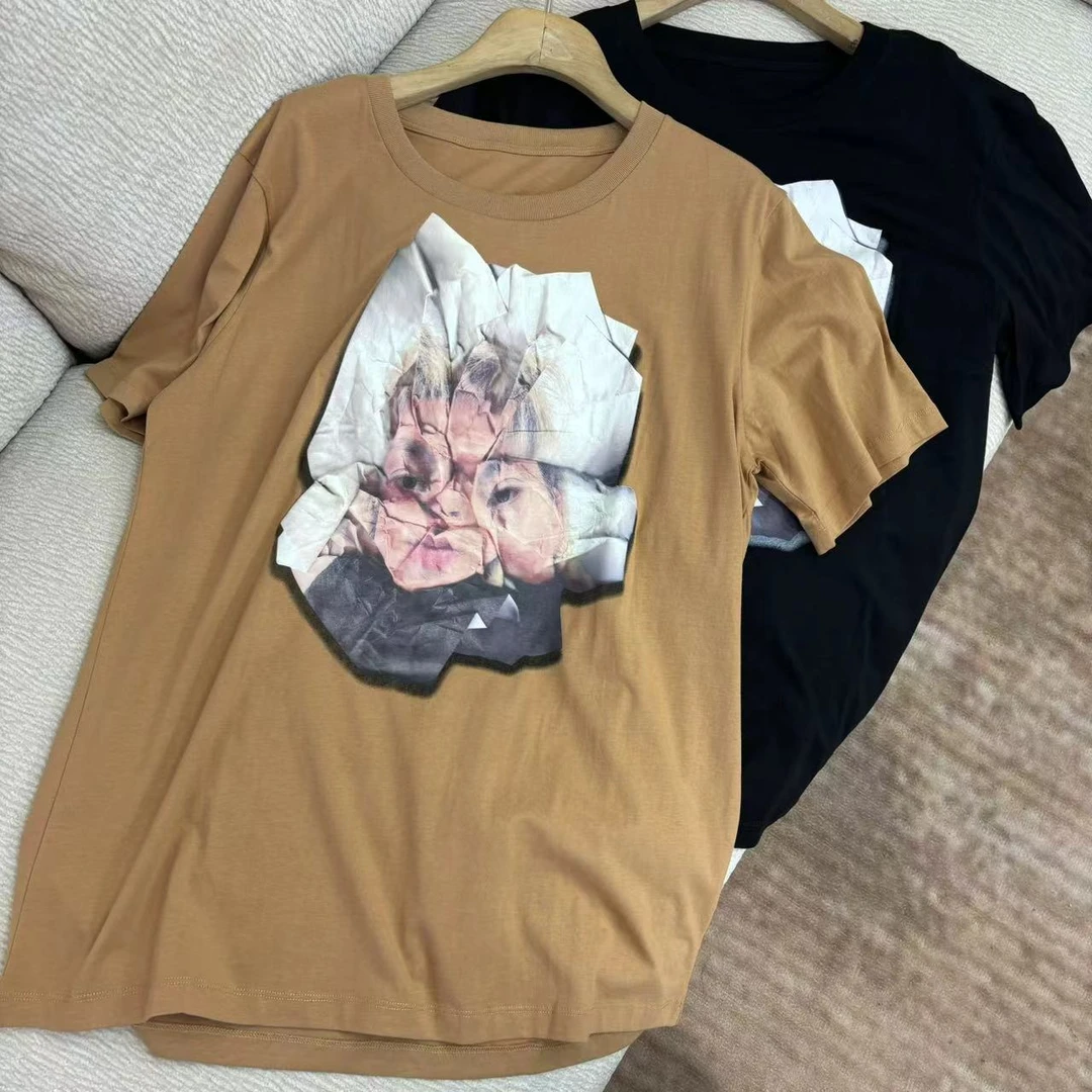 CSY50 比利时客人订单 M纯棉T恤人脸胶印T恤