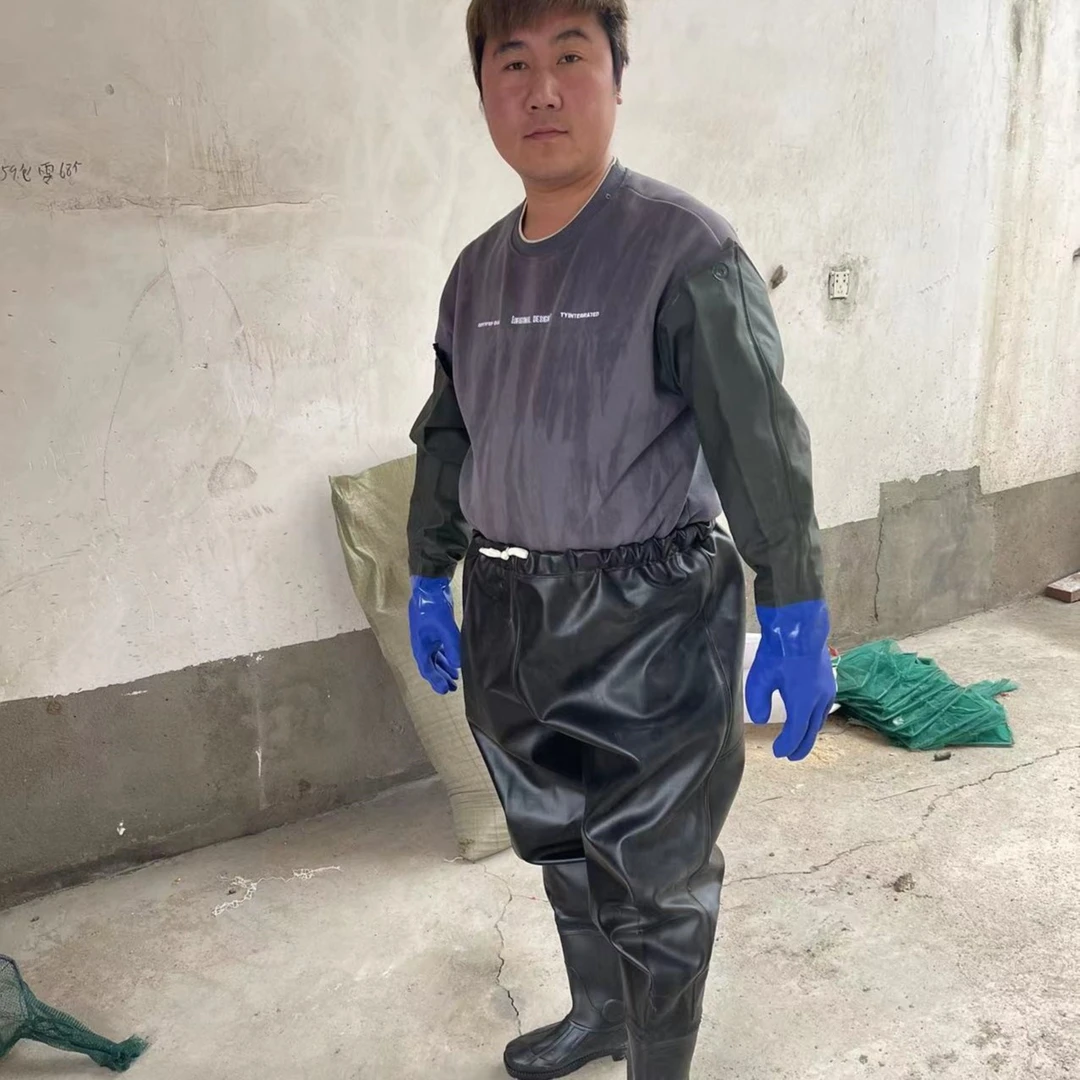 户外下水裤涉水裤防水腰裤加厚耐磨防滑