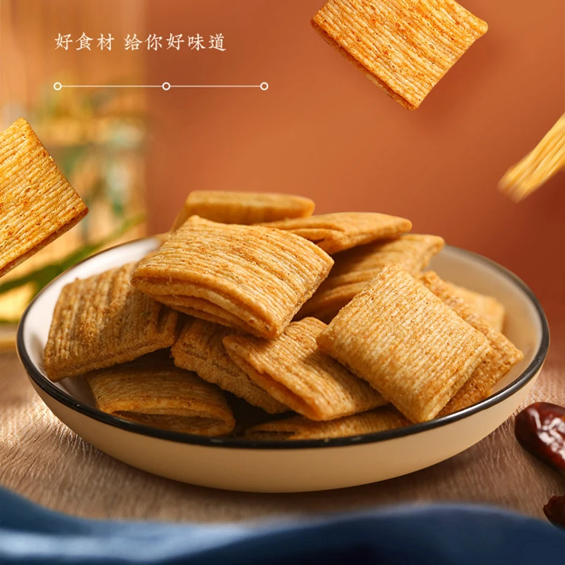 黄老五锅巴酥香脆官方正品烧烤味香辣味小麦粗粮膨化锅巴解馋零食