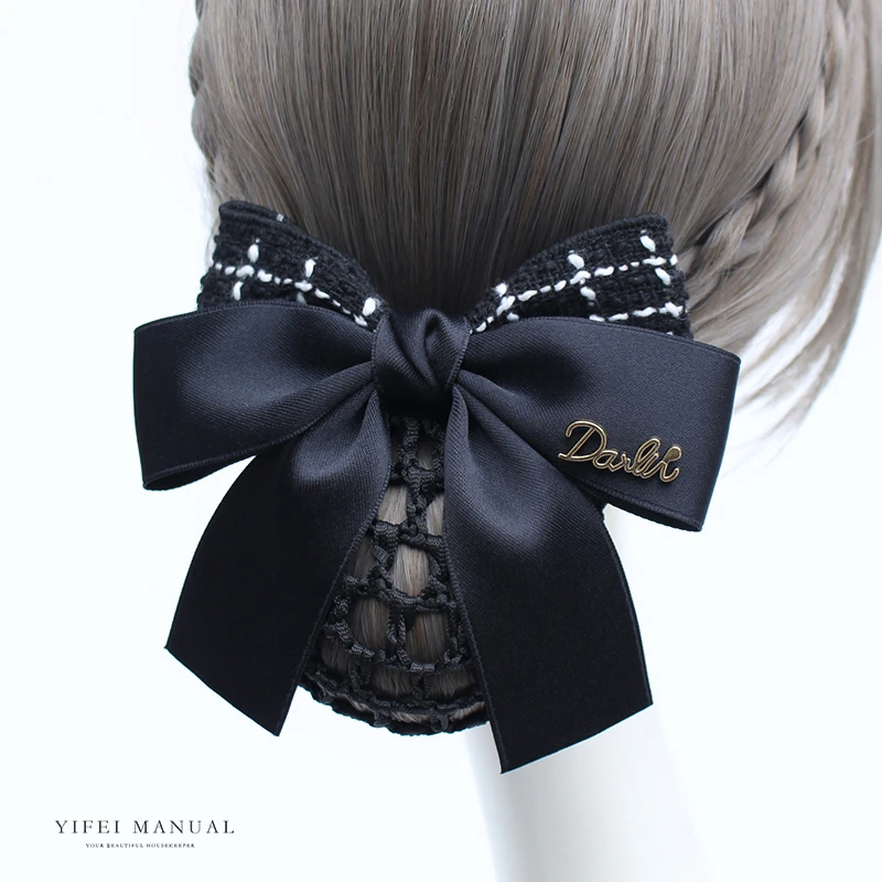 护士头花女职业发网小香风银行空乘盘头发网兜服务员工作发饰头饰