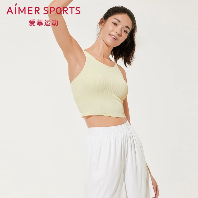 爱慕运动春日瑜伽背心式美背长文胸AS116R11
