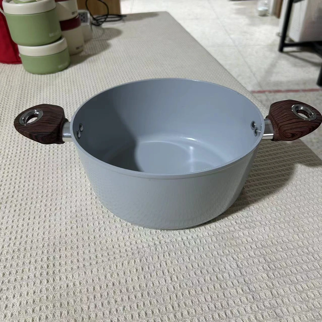 外贸出口麦饭石不沾大汤锅